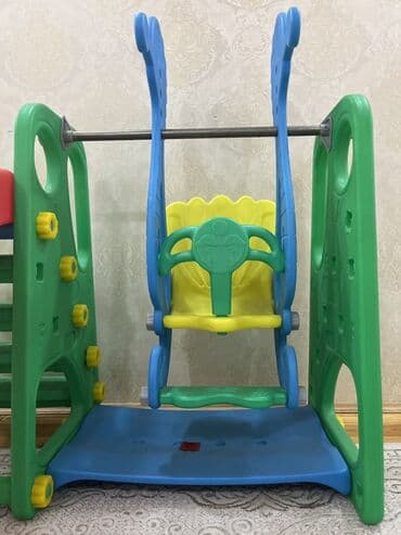 Audi: Uşaq oyun komplekti – sürüşkən + yelləncək + basketbol halqası + mini — 3