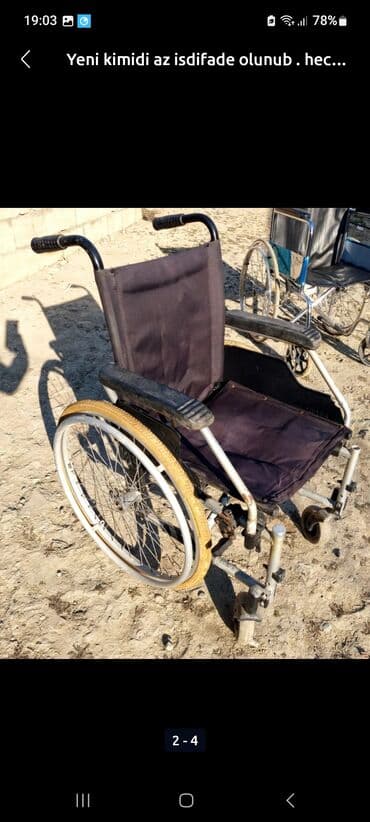 Нитриловые перчатки: Əlil arabası – əl ilə idarə olunan, yüngül metal karkaslı model — 2