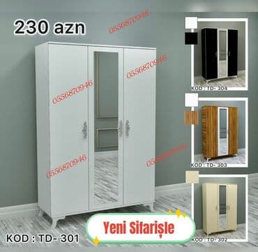 modern mebel: Yeni, Açılan, 3 qapılı Düz dolab, Qarderob, paltar dolabı, Rusiya — 5