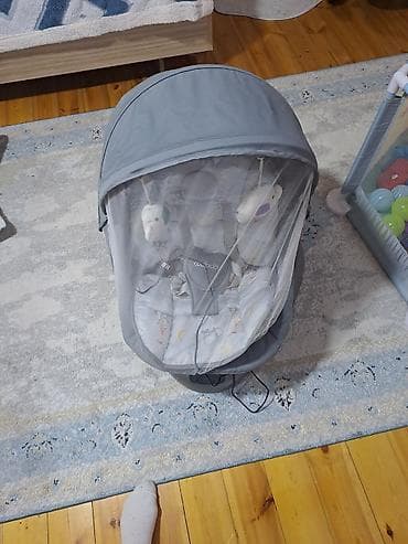 elektrikli döşek: Oğlan və qız üçün, Beşik, Matras ilə, Yellənmə mexanizm ilə — 1