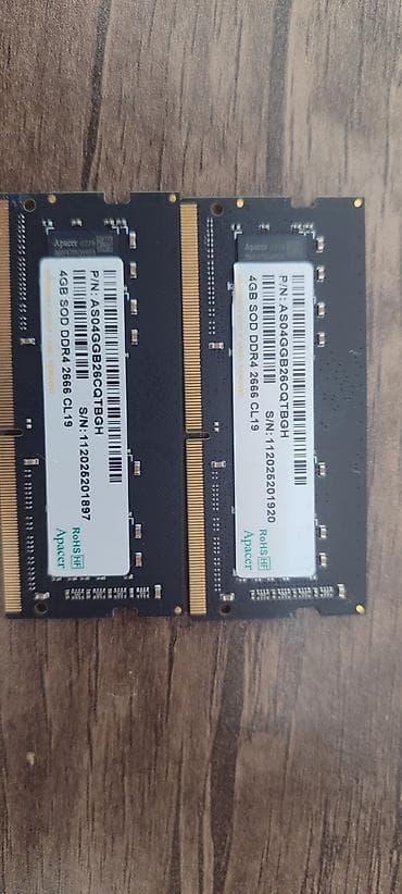 4 terabayt harddisk: Operativ yaddaş (RAM) Samsung, 4 GB, 2666 Mhz, DDR4, Noutbuk üçün — 4