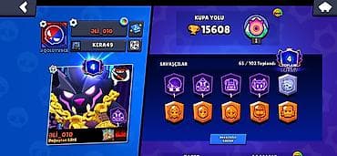 Brawl Stars hesabı - Kupa yolu: 15 608 - Profil rütbəsi: I - Prestij — 1