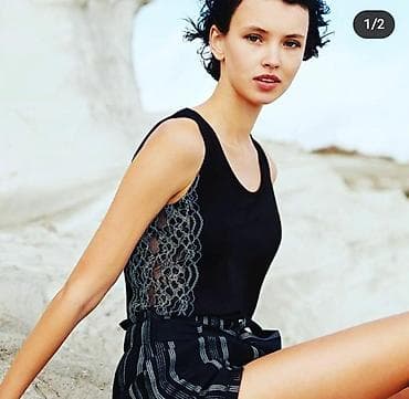Домашние костюмы: Qadın pijama dəstləri - İki hissəli dəst: qısaqol köynək + düz — 7