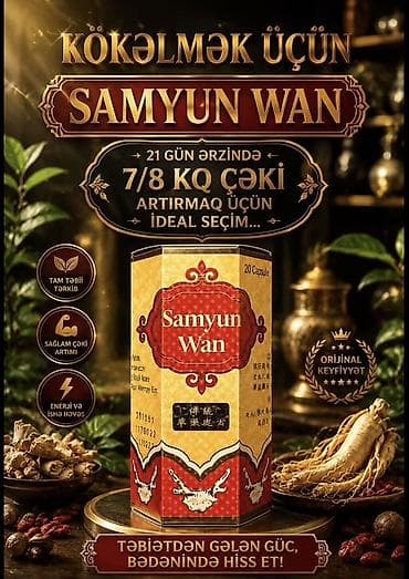Samyun Wan – kökəlmək üçün bitki tərkibli kapsullar Məhsulun məqsədi lalafo.az -da Samyun Wan – kökəlmək üçün bitki tərkibli kapsullar Məhsulun məqsədi