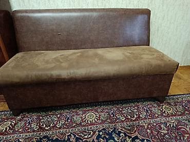 taburetka satilir: İkiqat funksiyalı oturacaq-çəkmece (banketka) - Material: qəhvəyi — 1