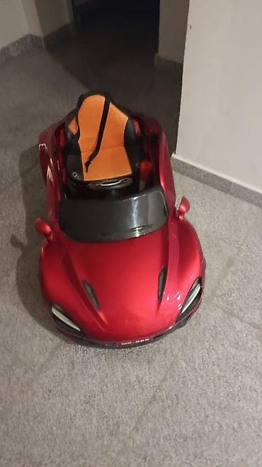 maşn oyunu: Uşaq üçün elektrikli miniatür maşın – qırmızı rəngdə sport kupe — 2