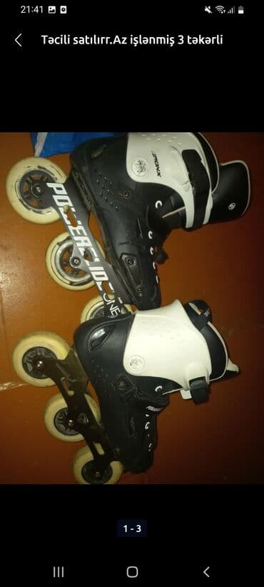 Maskalar, eynəklər: 🛼 Satılır – Az işlənmiş orijinal rolik (BRONX + Powerslide təkərlər) — 2