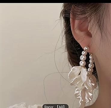 Məhsul: İncili halqa sırğa – anemon/yarpaq asmalı dizayn - Dizayn