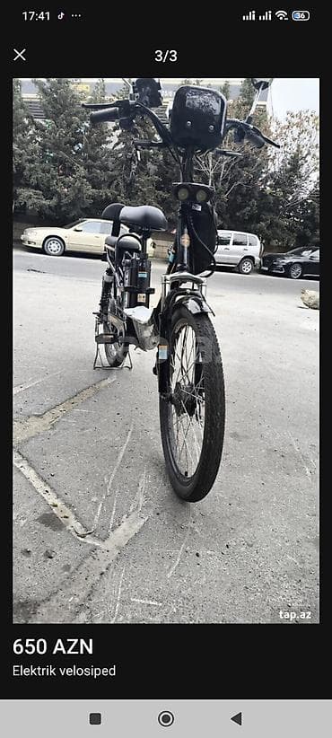 velosiped 29: Elektrik velosiped – şəhər içi rahat və qənaətcil sürüş üçün. 45 klm — 4