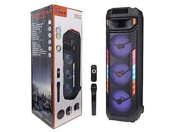 bluetooth mikrofon karaoke: Singe ZQS8317 portativ Hi-Fi səs sistemi - 3 ədəd 8" dinamiklə güclü — 1