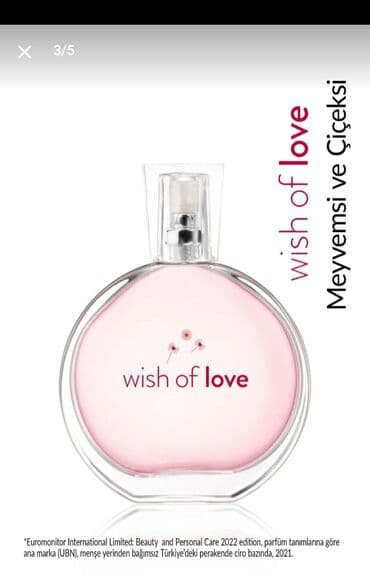 qarin ve bel piylerini eritmek: Wish of Love qadın ətiri - Növ: Eau de toilette (etiketdə “wish of — 1