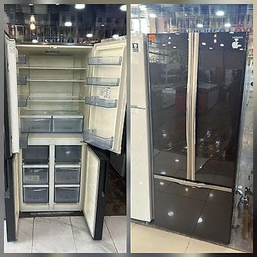 soyuducu motoru satilir: Hitachi Side-by-Side soyuducu (qara şüşə ön panel) - Geniş tutumlu — 1