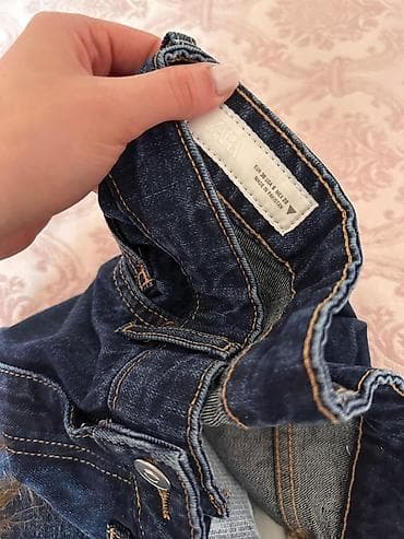 bol şalvar: ZARA TRF orta bel, geniş ayaqlı cins şalvar - Model: TRF Orta Bel — 7