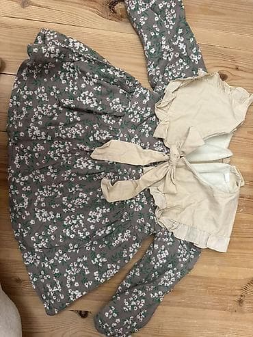 Игрушки: Qız uşağı üçün iki hissəli dəst - Parça və dizayn: Boz fon üzərində — 1