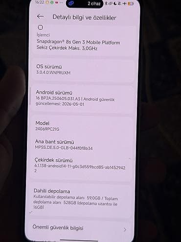 adapt: Poco F6, 512 GB, rəng - Qızılı, Barmaq izi — 3