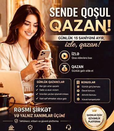 lalafo az vito: Xidmət: Qısa videolara baxaraq gündəlik gəlir əldə etmə imkanı — 1