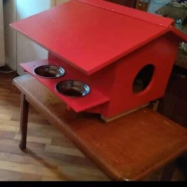 goyərcin yuvaları: Rəngli taxta heyvan evi/budaq evciyi - Material: taxta konstruksiya — 17