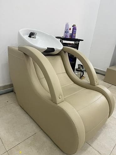 Salon üçün saç yuma kreslosu və keramika lavabo - Rahat oturacaq
