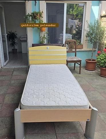 ucuz stollar: Təknəfərlik çarpayı, Matras ilə, Siyirməsiz — 1