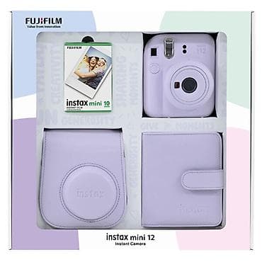 ucuz printer satilir: Fujifilm Instax Mini 12 hədiyyə dəsti. Dəstə aşağıdakılar daxildir: - — 1