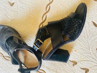 босоножки 27 размера: Размер: 39, цвет - Черный, Б/у — 3