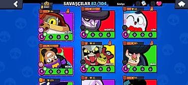 iphone 15 pro titanium: Brawl Stars hesabı – 82/104 döyüşçü, 21 407 kubok Xüsusiyyətlər: - — 7