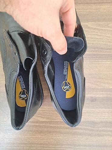 Ayaqqabılar: Kişi üçün klassik qara dəri ayaqqabı - Material: parlaq təbii dəri — 5
