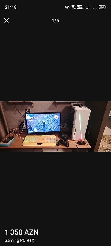 telvizor lg: Super vəziyyətdə Gaming PC Dəsti. Cpu: Intel i5 9600K Gpu: RTX 2060 — 2