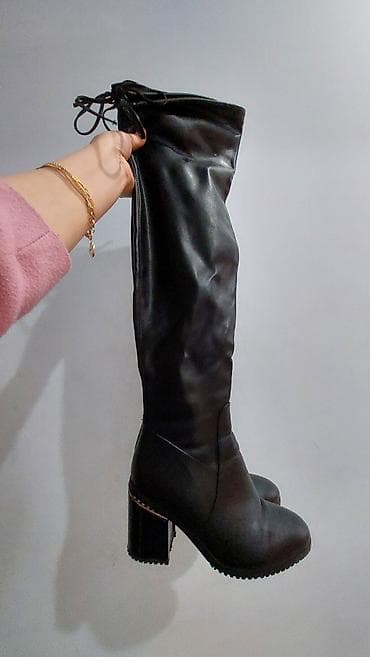 uzun cekmeler: Uzunboğaz, Ölçü: 36, rəng - Qara, İşlənmiş — 3