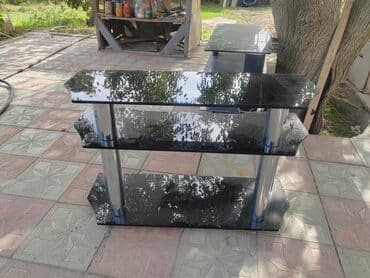 sutular: Düz TV altlığı, Polkalı, Şüşəli — 6