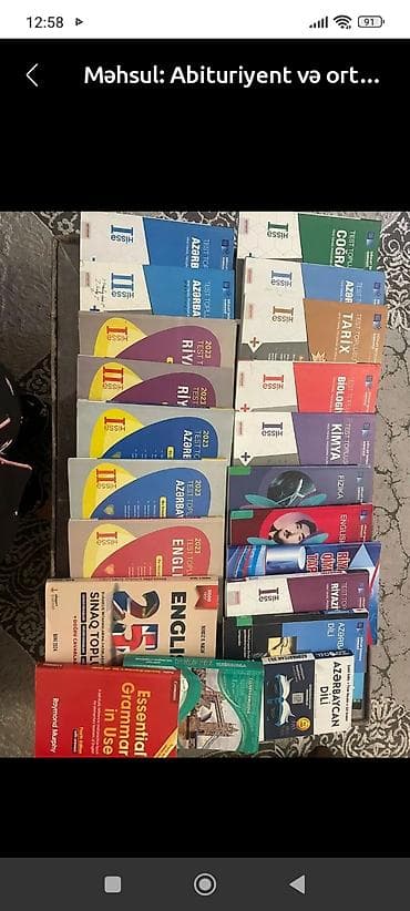 Testlər: 100 dən çox kitab var istəyən ola Vatsapp aktivdir tək biri2₼ Çox — 9