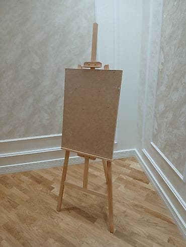 мольберт: Taxta rəsm molberti - Material: Təbii ağac (şam ağacı teksturası) — 6