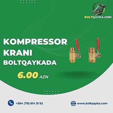 Bağ evi və bağ üçün hərşey: Məhsul: Kompressor kranı Təsvir: - Kompressorlar üçün uyğun, bürünc — 1