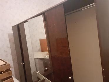 paltar mebeli: Geniş qapılı paltar dolabı - Material: taxta/qlıf üzlü (tünd qəhvəyi — 1