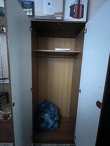 5 qapı, Qəhvəyi, Digər material, Açılan, Düz dolab — 2