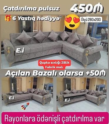 ramazan dekor: Künc divan, Açılan, Bazalı, Parça, Şəhərdaxili pulsuz çatdırılma — 1