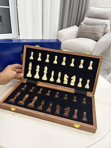 formula velosiped: Gold Knight Chess Set – taxta şahmat dəsti - Material: ağacdan — 2