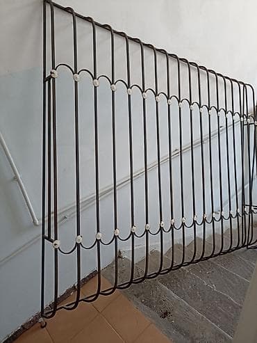 seyf qapi: Dəmir reşotka 2.0 x 1.7 - Material: tammetaldan (dəmir profil) — 2