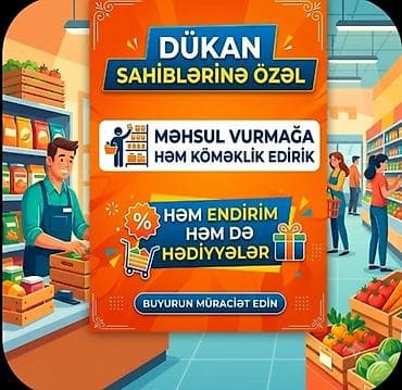 satici kassir: Dükan sahiblərinə xüsusi təklif! - Rəflərə məhsul vurma və dükanın — 1