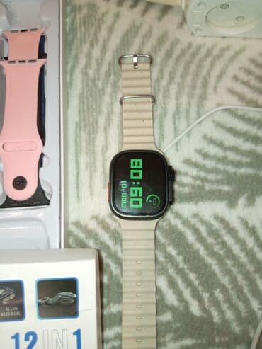 İşlənmiş, Smart saat, Sensor ekran, rəng - Qara