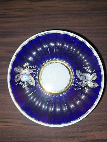 xrom caydan: Çay dəsti, rəng - Mavi, Farfor, SSRİ — 5