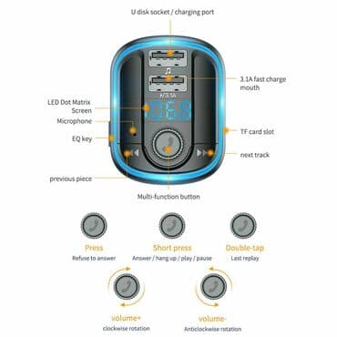 блютуз для автомагнитолы: Bluetooth modulyator "t829s led" qi̇ymət sondur!! Topdan və — 7