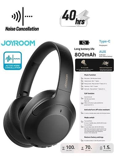 mx 70: Yeni Simsiz (Bluetooth) Qulaqcıqlar, Joyroom, rəng - Qara — 1