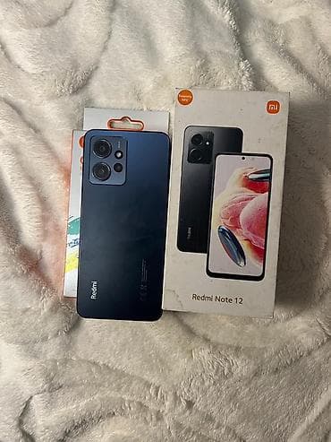 ipad satilir: Redmi Note 12, 128 GB, rəng - Qara, Barmaq izi, Face ID — 2