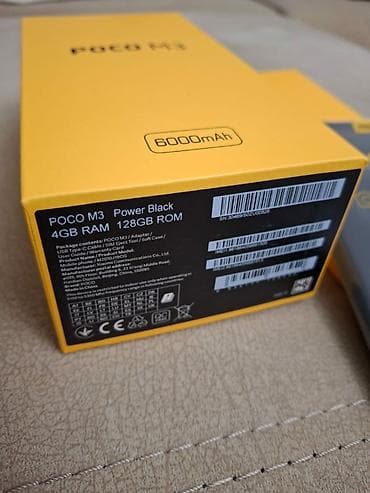 redmi niye 9: Poco M3, 128 GB, rəng - Qara, Barmaq izi — 6