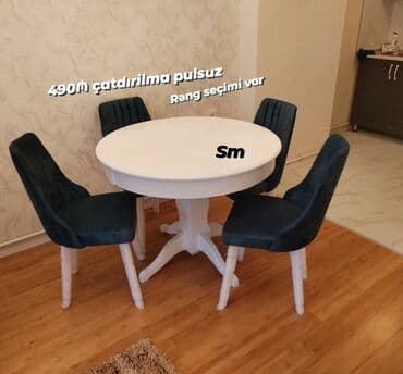 metbex masa ve oturacaqlar: Круглый стол, Для кухни, C гарантией — 1