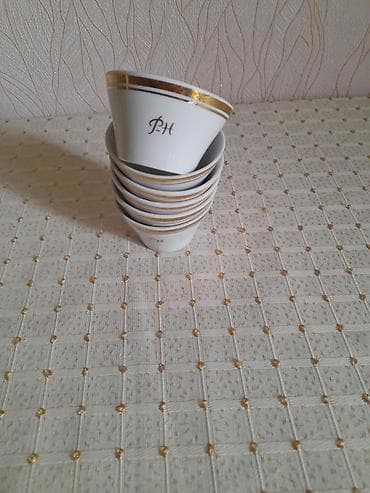 naxcivan duzu satisi: Fincanlar, rəng - Ağ, Keramika, 6 ədədli dəst, Rusiya — 1