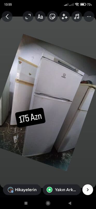 samovar satisi: 2 qapılı Indesit Soyuducu Satılır, rəng - Ağ — 1