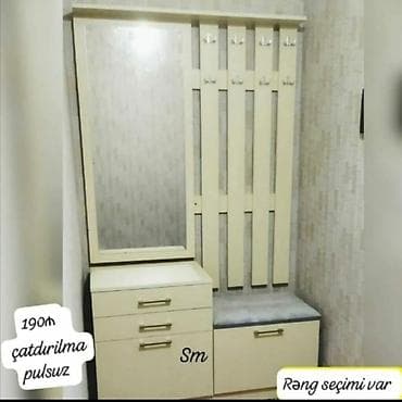 dolab kilidi: Dəhliz üçün çoxfunksiyalı dolab dəsti: - Geniş güzgülü panel - 3 — 1
