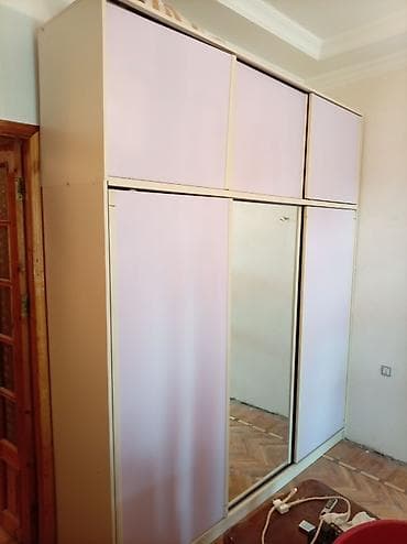 6 дверей, С зеркалом, Цветной, Другой материал, Купе, Прямой шкаф — 3